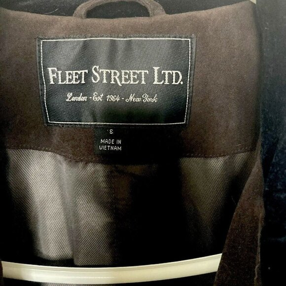 Fleet Street Women’s Faux Suede Toggle Button Zip Front Chocolate Brown Jacket-S - Picture 10 of 16